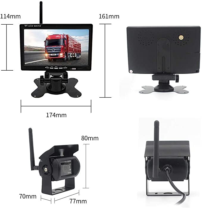 Kit pentru marsarier cu camera AHD si display de 7", camioane, autocare, bus-uri