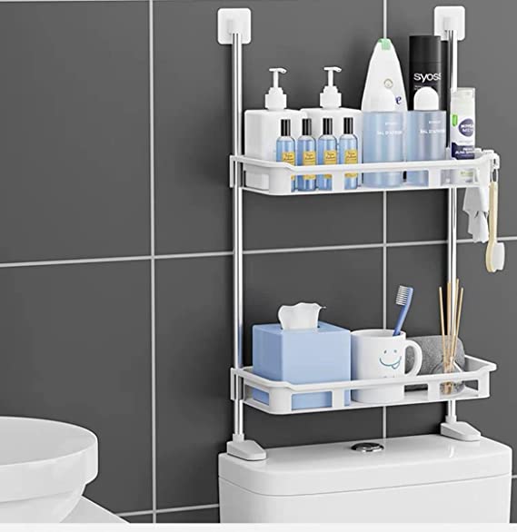 Suport de depozitare multifuncțional pentru toaleta 2 polite  58 x30cm - Auros