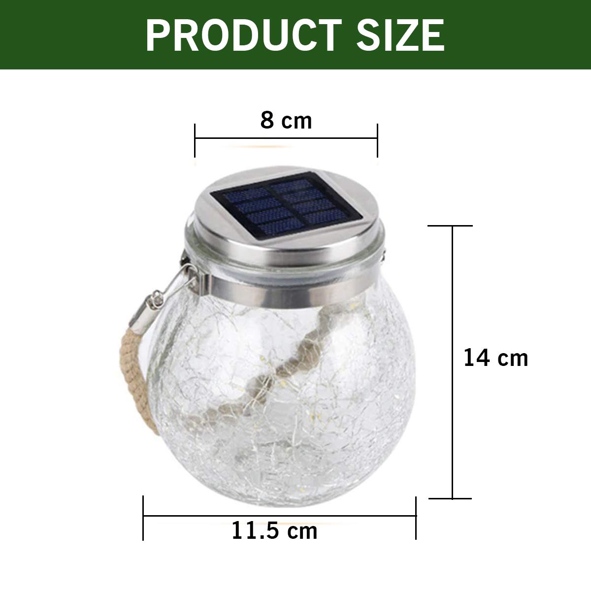 Lampa solara cu LED model glob 11.5 x 14 x 8 cm - Auros