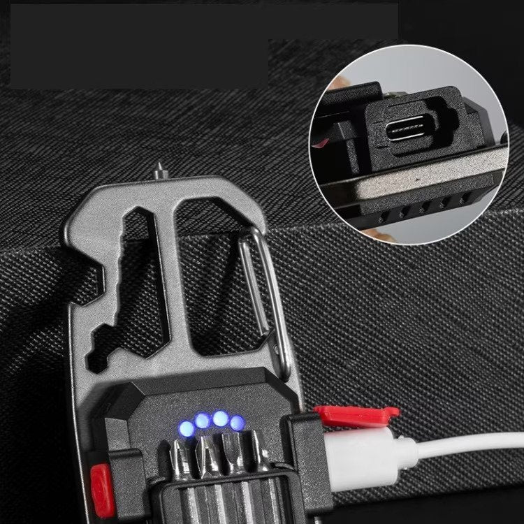 Lanterna LED tip breloc cu dispozitiv spargere geamuri, surubelnite, cheie, deschizator sticle Q-D911 - Auros