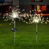 Set 2 Lampi solare artificii cu suport metalic, 100 LED, multicolor - Auros