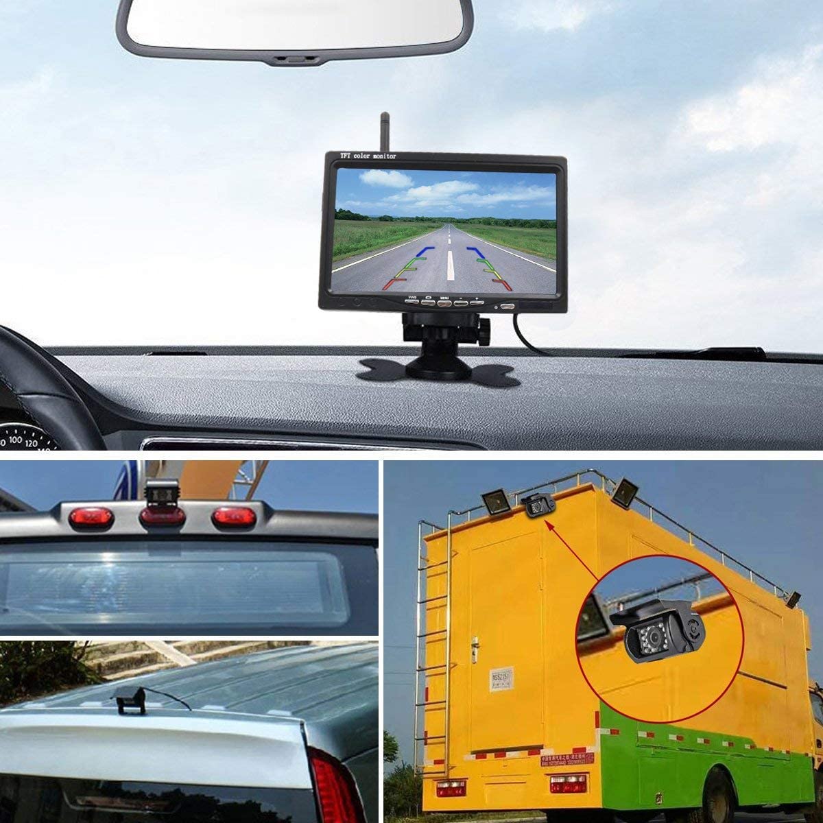Kit pentru marsarier cu camera AHD si display de 7", camioane, autocare, bus-uri