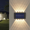 Set 2 lampi solare de perete cu iluminare sus si jos 8 leduri - Auros
