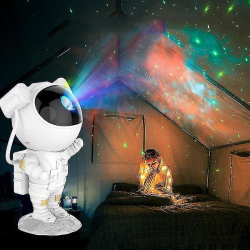 Proiector In Forma de Astronaut Permite Proiectarea Stelelor sau Galaxiilor Gonga Alb