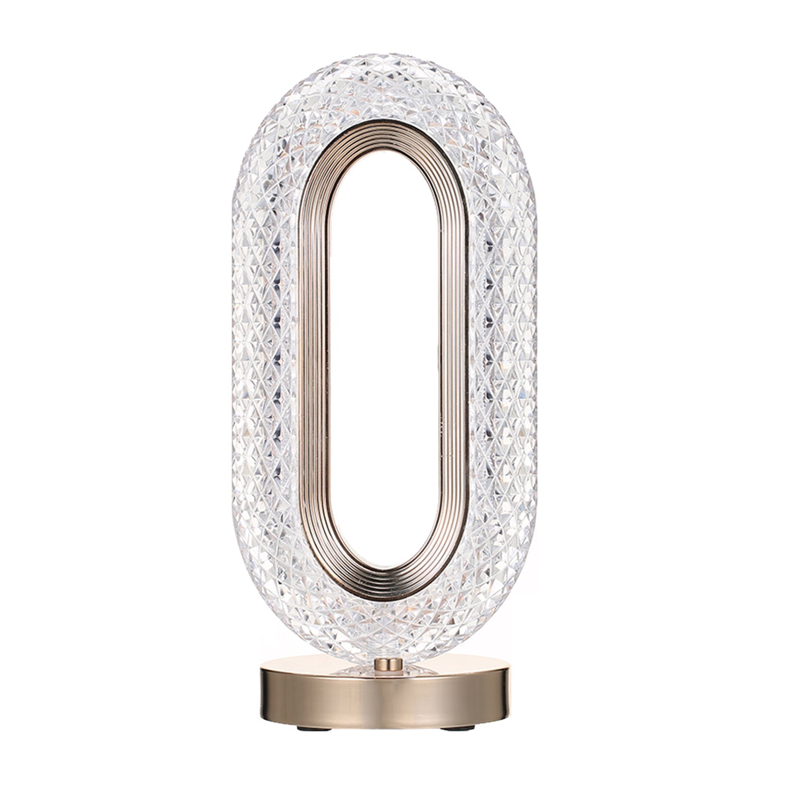 Lampa Diamond Crystal LED cu 3 temperaturi de culoare, alb rece, alb cald, neutru, culoare auriu - Auros