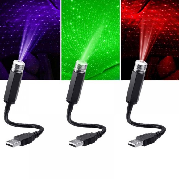 Proiector laser cu cer de noapte USB verde - Auros