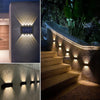 Set 2 lampi solare de perete cu iluminare sus si jos 8 leduri - Auros