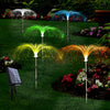 Set 2 x Lampa solara  tip palmier cu fibra optica LED RGB, pentru gradina - Auros