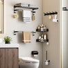 Set 7 piese accesorii pentru baie, negru mat - Auros