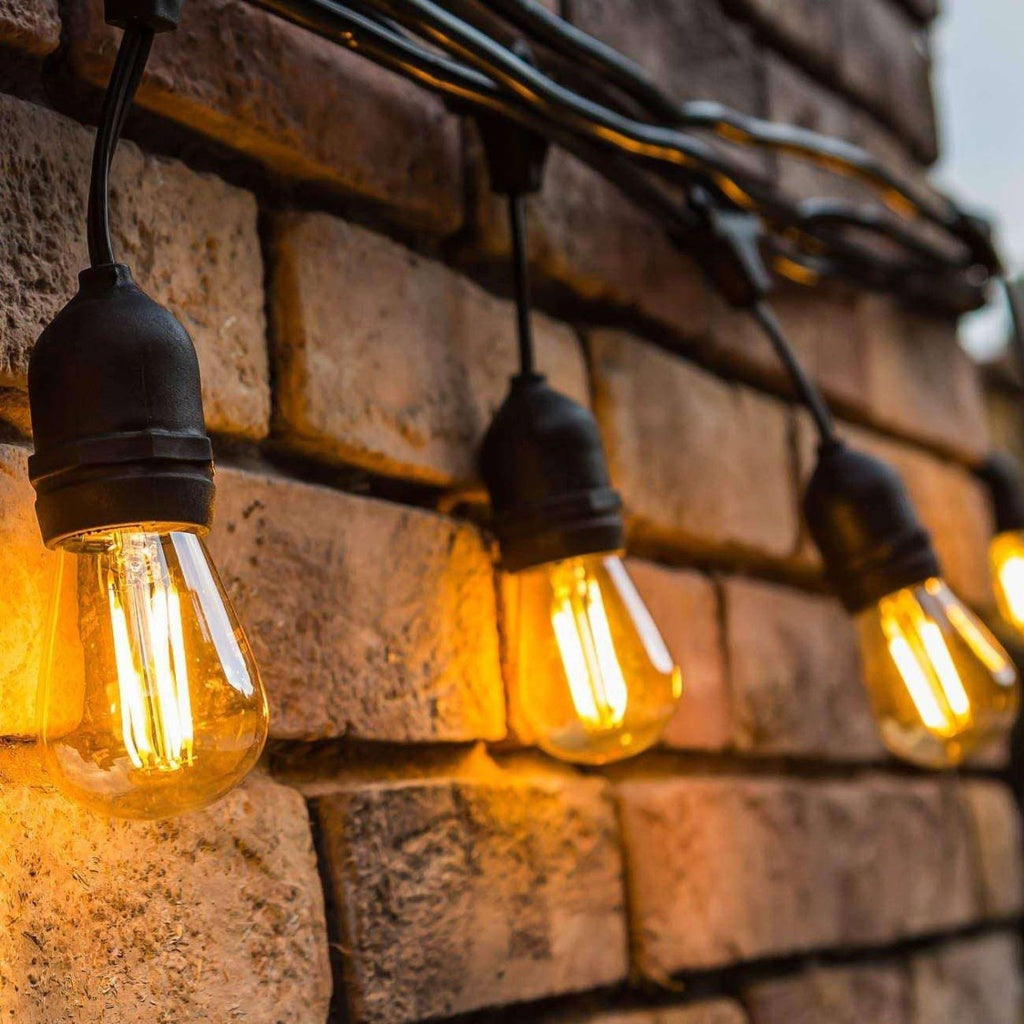 Ghirlanda solara cu 10 becuri Led Filament incluse, 2W, 3000K, IP65 lumina calda - Auros