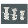 Set 3 masute decorative pentru ghivece de flori din PVC, 75/59/43 cm - Auros