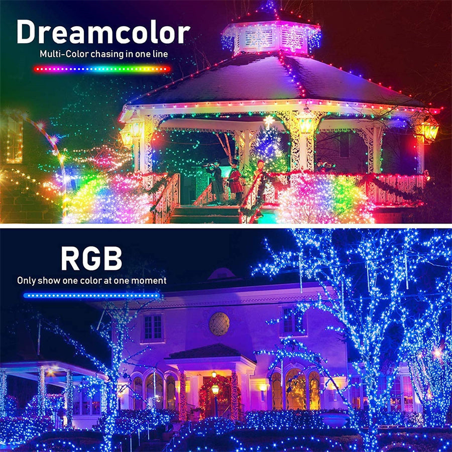 Instalatie Craciun Led-uri RGB, Smart APP, telecomanda, USB, jocuri de lumini in functie de ritm muzica - Auros
