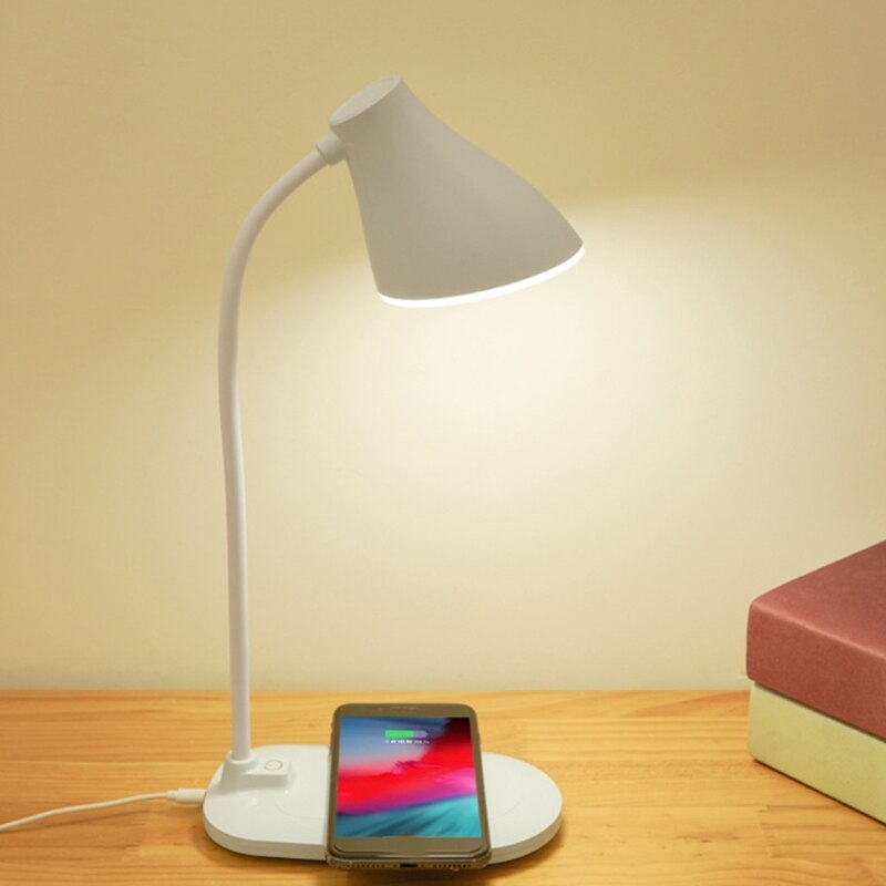Veioza LED cu functie de incarcare wireless pentru telefon