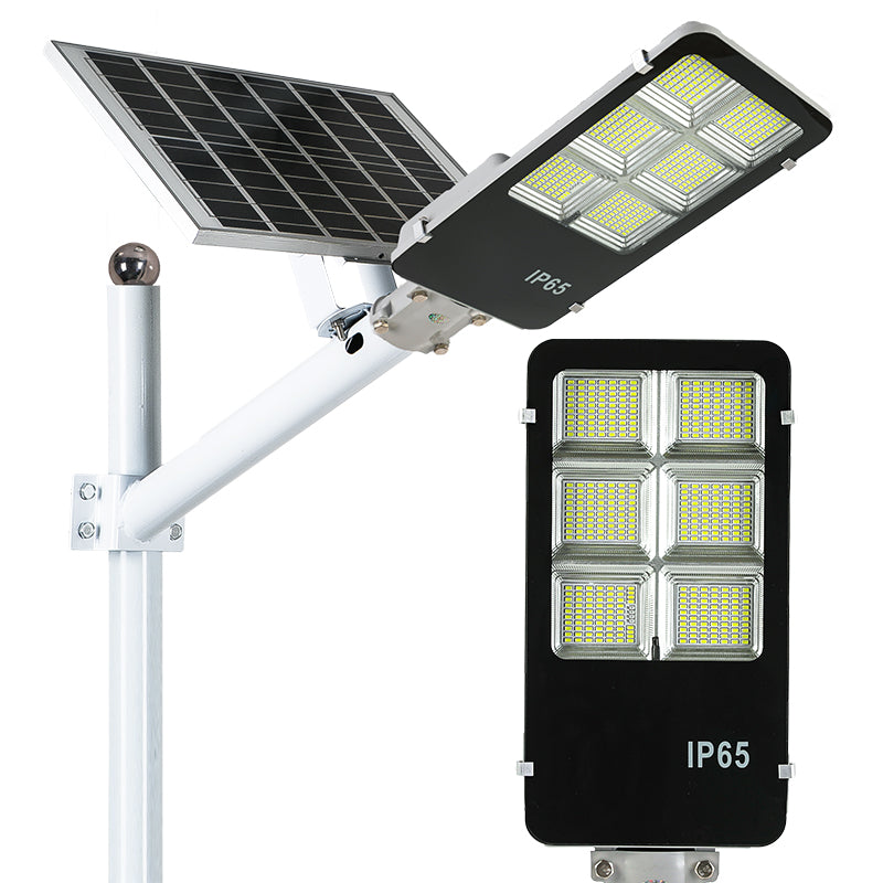 Lampa solara stradala LED SMD, cu panou solar, telecomanda si brat montare, Putere: 300W-400W