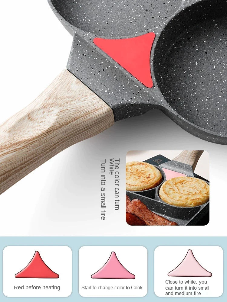 Tigaie antiaderenta cu 2 compartimente si zona de grill, material aliaj de aluminiu - Auros