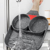 Tigaie antiaderenta cu 2 compartimente si zona de grill, material aliaj de aluminiu - Auros
