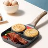 Tigaie antiaderenta cu 2 compartimente si zona de grill, material aliaj de aluminiu - Auros