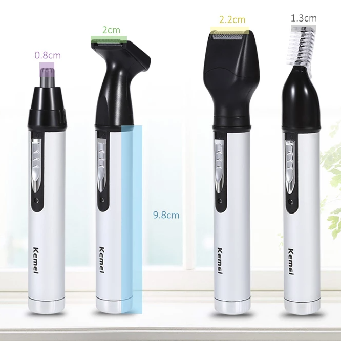 Trimmer barbati 4 în 1 pentru barba, perciuni, nas si sprancene, Kemei KM-6650 - Auros