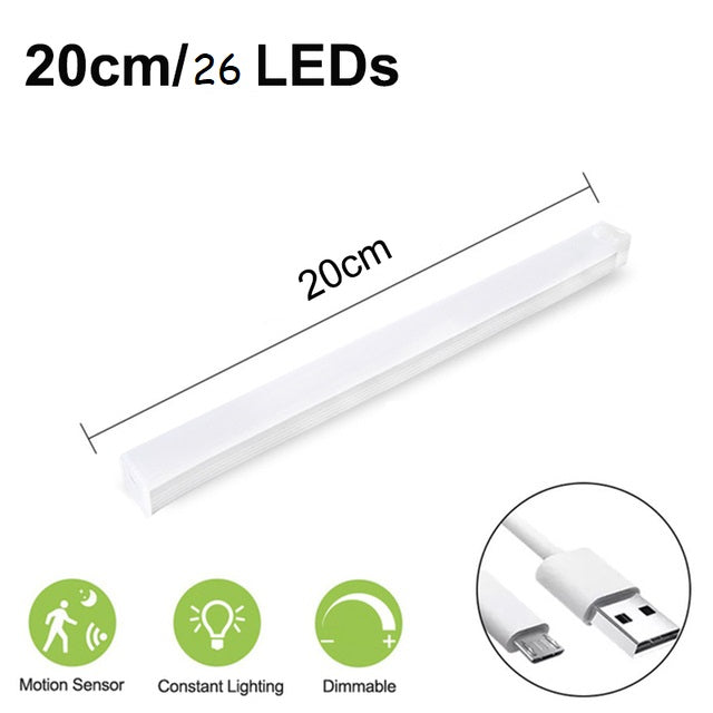 Lampa led cu senzor de miscare, suport magnetic, reincarcare prin USB, portabila, lumina rece - Auros