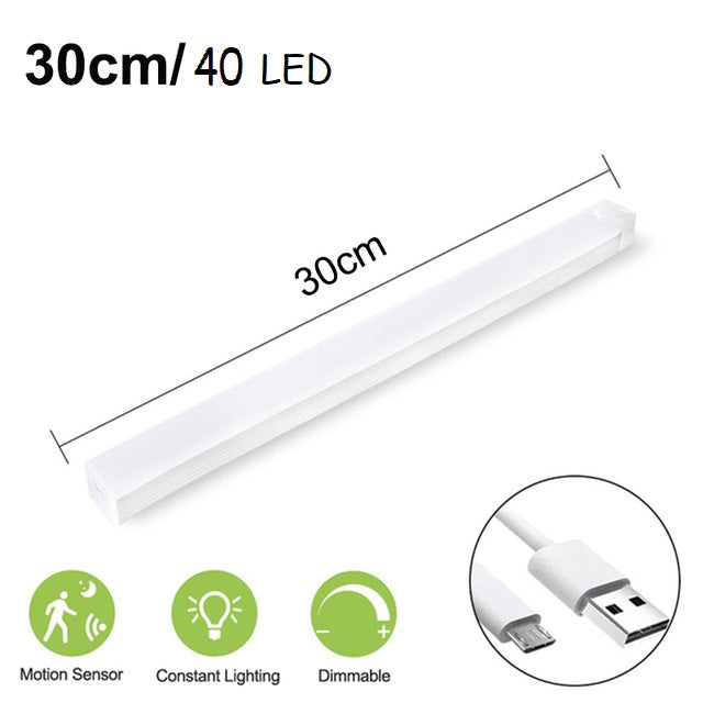 Lampa led cu senzor de miscare, suport magnetic, reincarcare prin USB, portabila, lumina rece - Auros