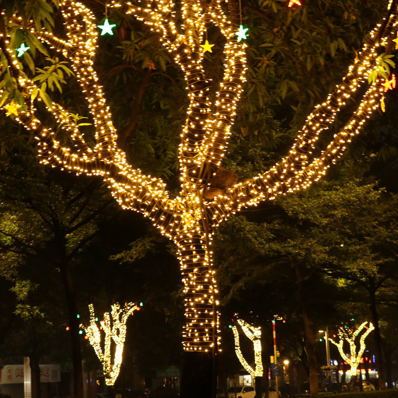 Instalatie de Craciun liniara, pentru exterior, 500 led-uri, 50m, diverse culori, IP44 - Auros
