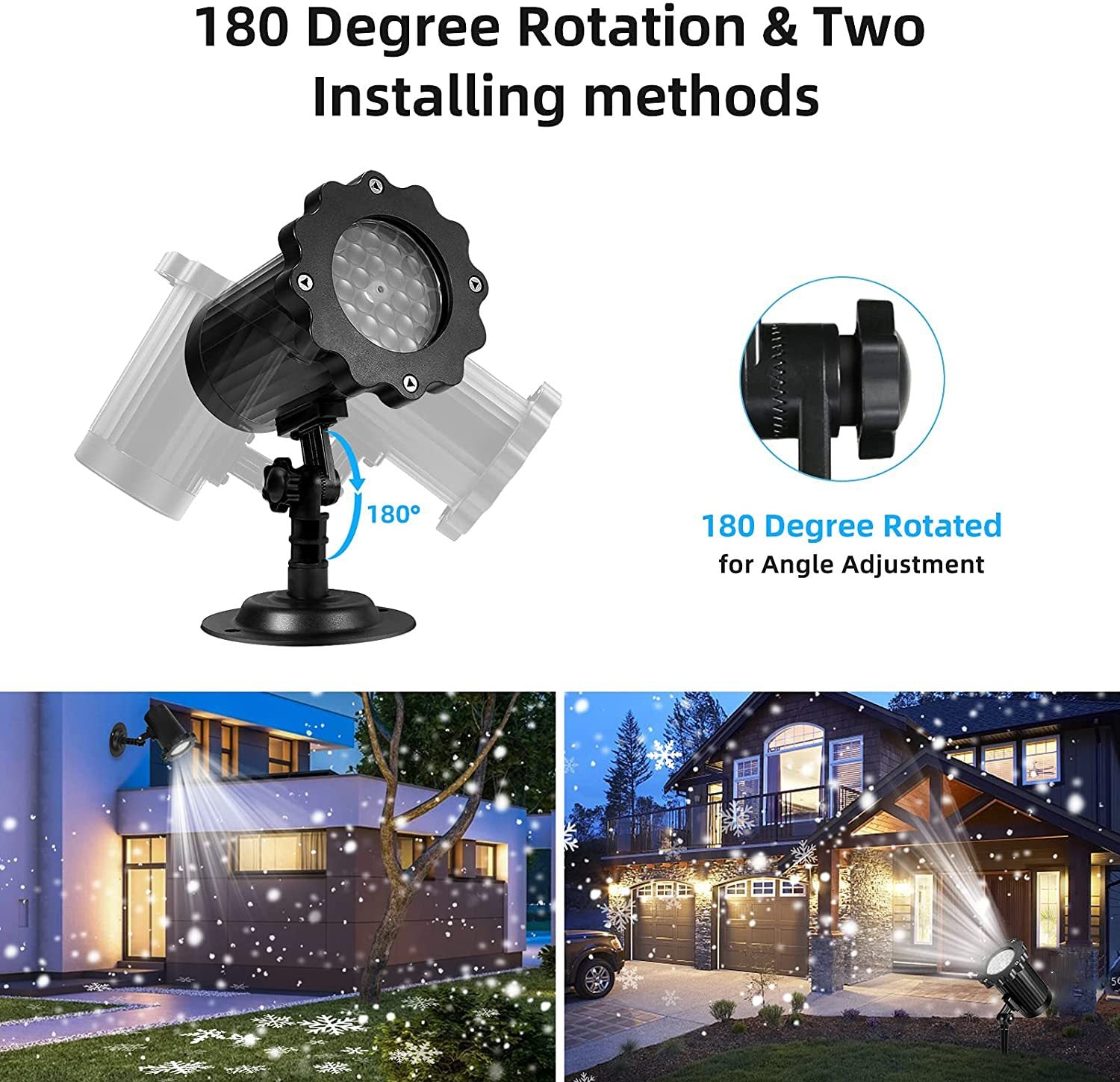 Proiector Laser Snow Flower, imita fulgii de zapada, RGB - Auros