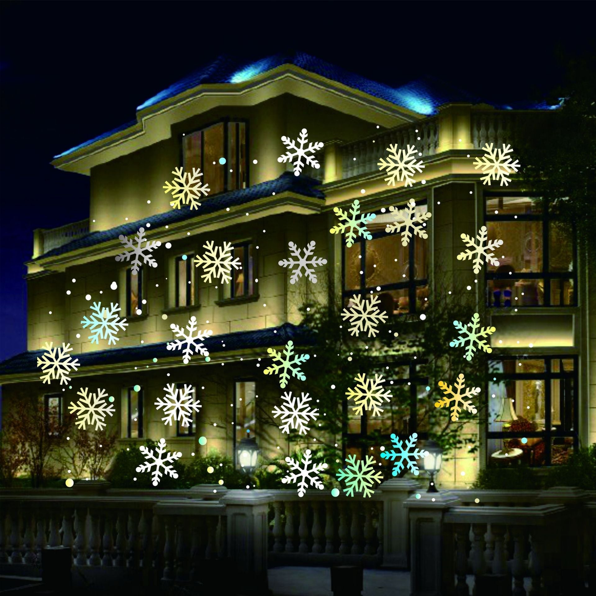 Proiector Laser Snow Flower, imita fulgii de zapada, RGB - Auros