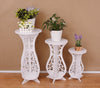 Set 3 masute decorative pentru ghivece de flori din PVC, 75/59/43 cm - Auros