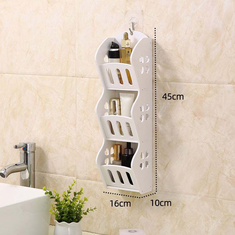 Etajera din PVC cu 3 rafturi, pentru baie - Auros