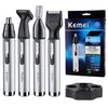 Trimmer barbati 4 în 1 pentru barba, perciuni, nas si sprancene, Kemei KM-6650 - Auros