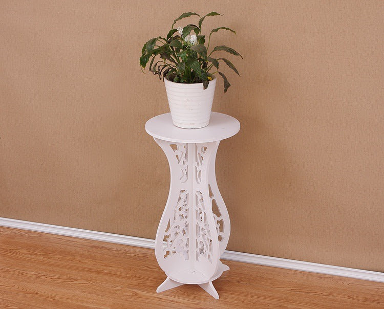Set 3 masute decorative pentru ghivece de flori din PVC, 75/59/43 cm - Auros