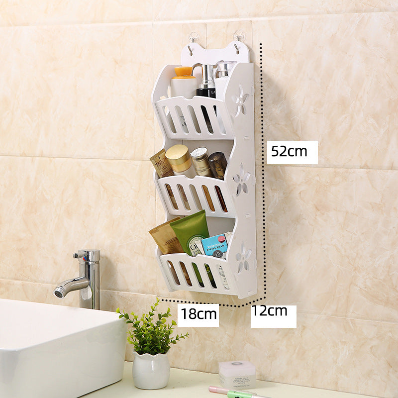 Etajera din PVC cu 3 rafturi, pentru baie - Auros