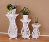 Set 3 masute decorative pentru ghivece de flori din PVC, 75/59/43 cm - Auros
