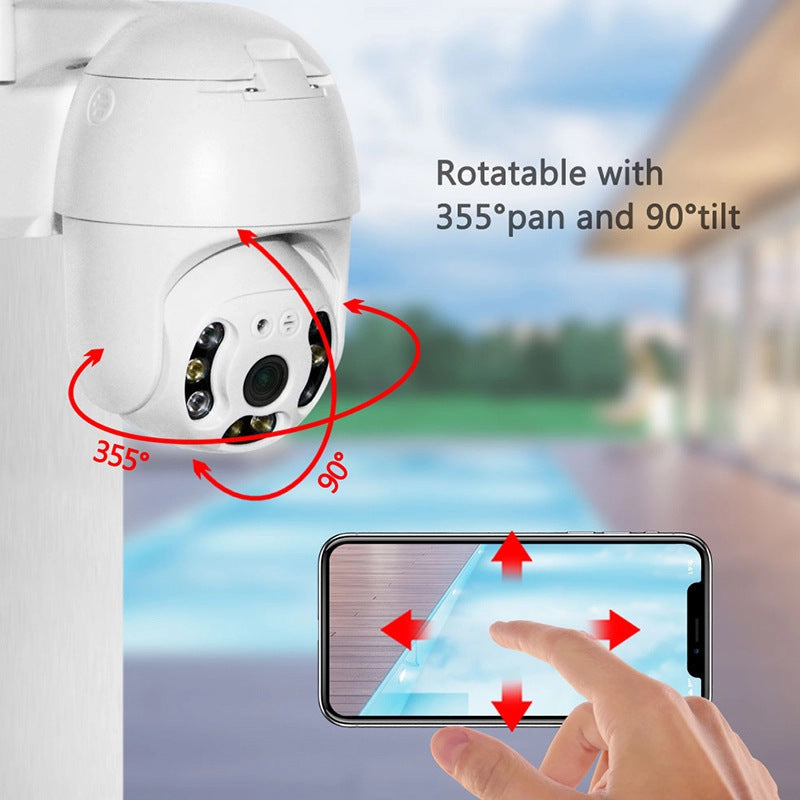 Camera supraveghere WIFI, 3MP, FULL HD, vedere color noaptea, Micro SD, Rotire 360, detectie forma umana