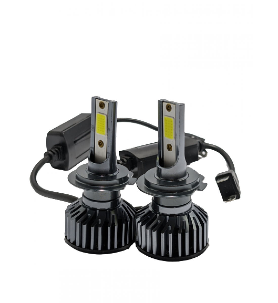 Set 2 becuri LED H7 100 W, 9V-32V, F2 COB, ventilator slim, canbus, 6000K - Auros