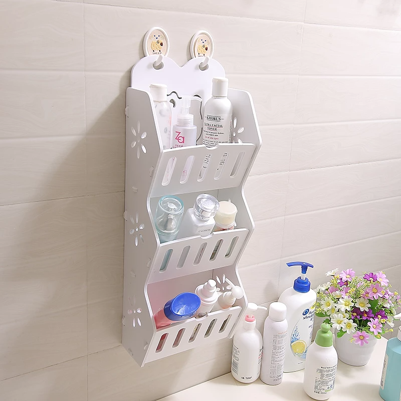Etajera din PVC cu 3 rafturi, pentru baie - Auros