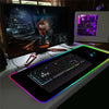 Mouse Pad gaming cu iluminare led rgb 80 x 30 negru - Auros