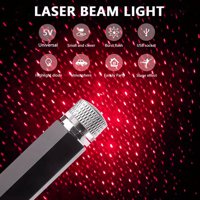 Proiector laser cu cer de noapte USB verde - Auros