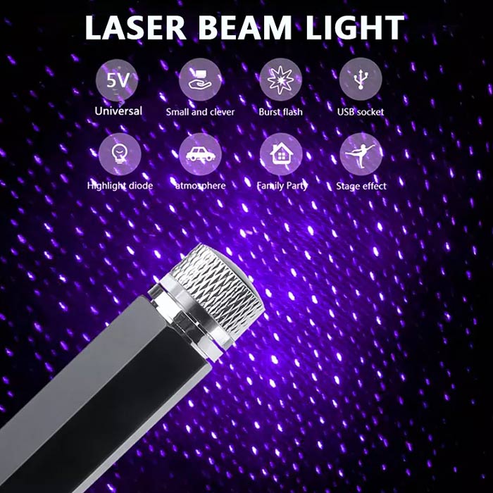 Proiector laser cu cer de noapte USB verde - Auros