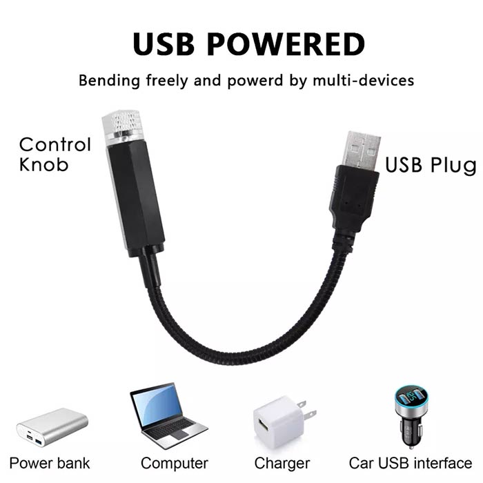 Proiector laser cu cer de noapte USB verde - Auros