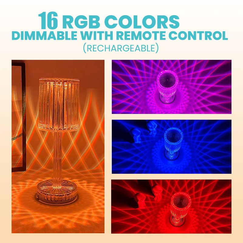 Lampa de masa wireless din cristal acrilic cu touch si incarcare prin usb - Auros