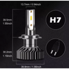Set 2 becuri LED H7 100 W, 9V-32V, F2 COB, ventilator slim, canbus, 6000K - Auros