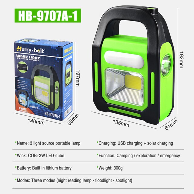 Lanterna solara COB LED portabila pentru camping - Auros