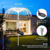 Set 2 x Lampa solara  tip palmier cu fibra optica LED RGB, pentru gradina - Auros