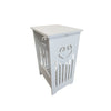 Noptiera / masuta decorativa din PVC, 40 x 22 x 18 cm, Alb - Auros