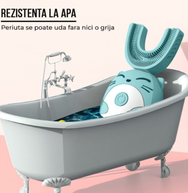 Periuta de dinti pentru copii in forma de U, 2-7 ani - Auros