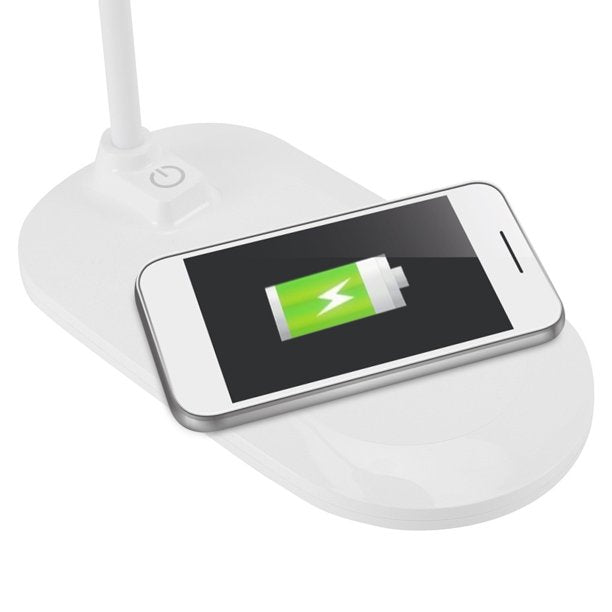 Veioza LED cu functie de incarcare wireless pentru telefon