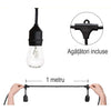Ghirlanda solara cu 10 becuri Led Filament incluse, 2W, 3000K, IP65 lumina calda - Auros