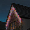 Instalatie pentru Craciun cu fir alb, cu 200/300 LED-uri tip turturi - franjuri, cu flash, diverse culori