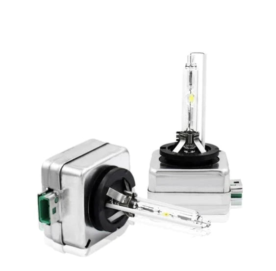 Set 2 becuri Xenon D1S White auto pentru far, suport metalic, 35W, 6000K - Auros